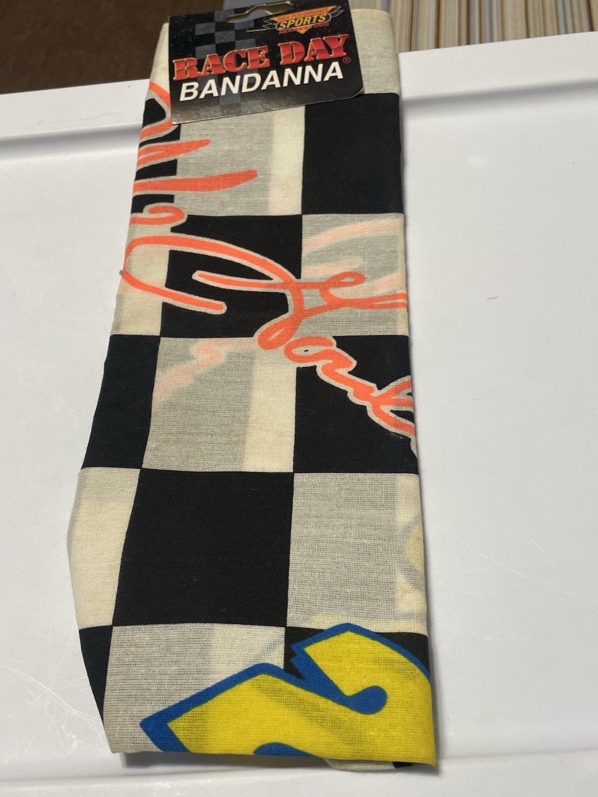 VTG NASCAR #24 Jeff Gordon Checkered Flag Bandana New Old Stock