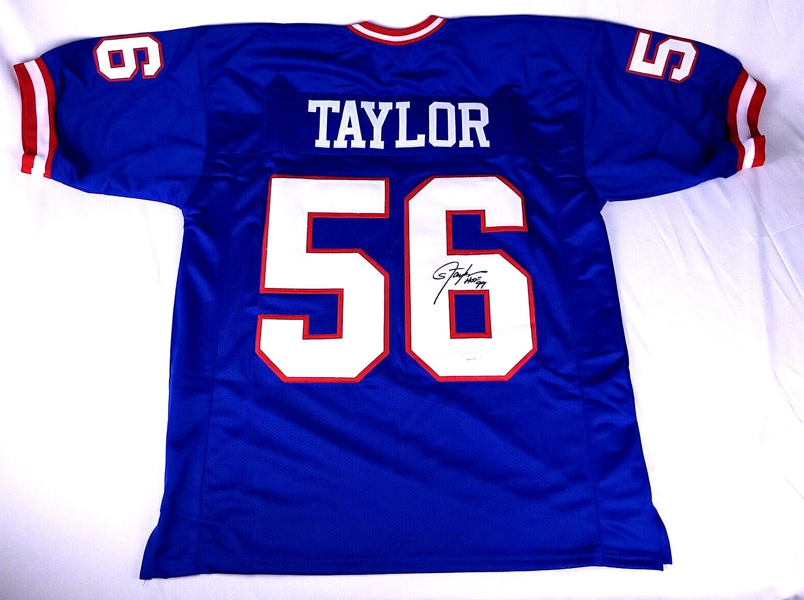 LAWRENCE TAYLOR New York Giants Autographed Jersey XL JSA COA NFL HoF LB (S06)