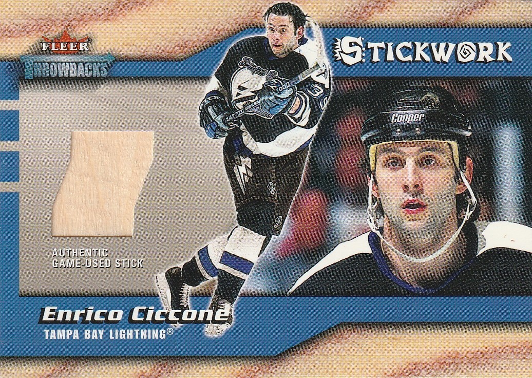 2002-03 Fleer Throwbacks Stickwork #NNO Enrico Ciccone