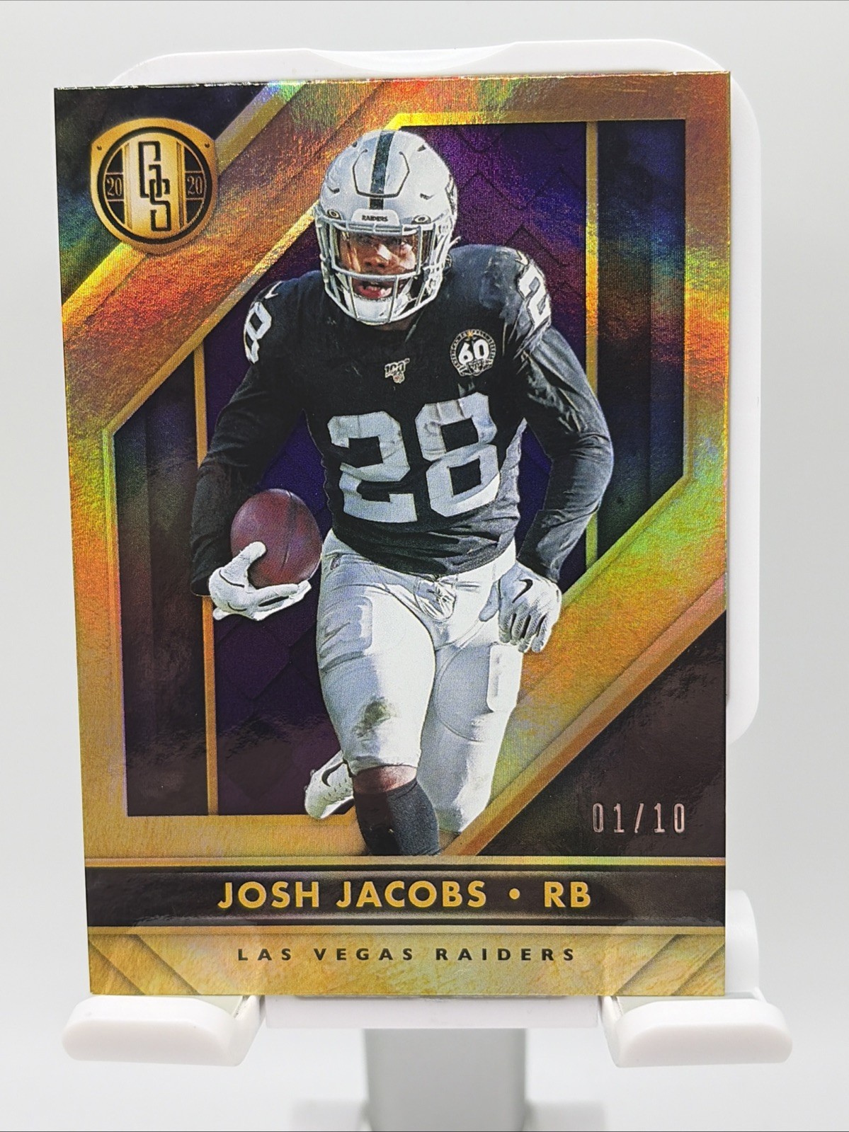 2020 Gold Standard Purple /10 Josh Jacobs #42 Raiders Packers First On Print