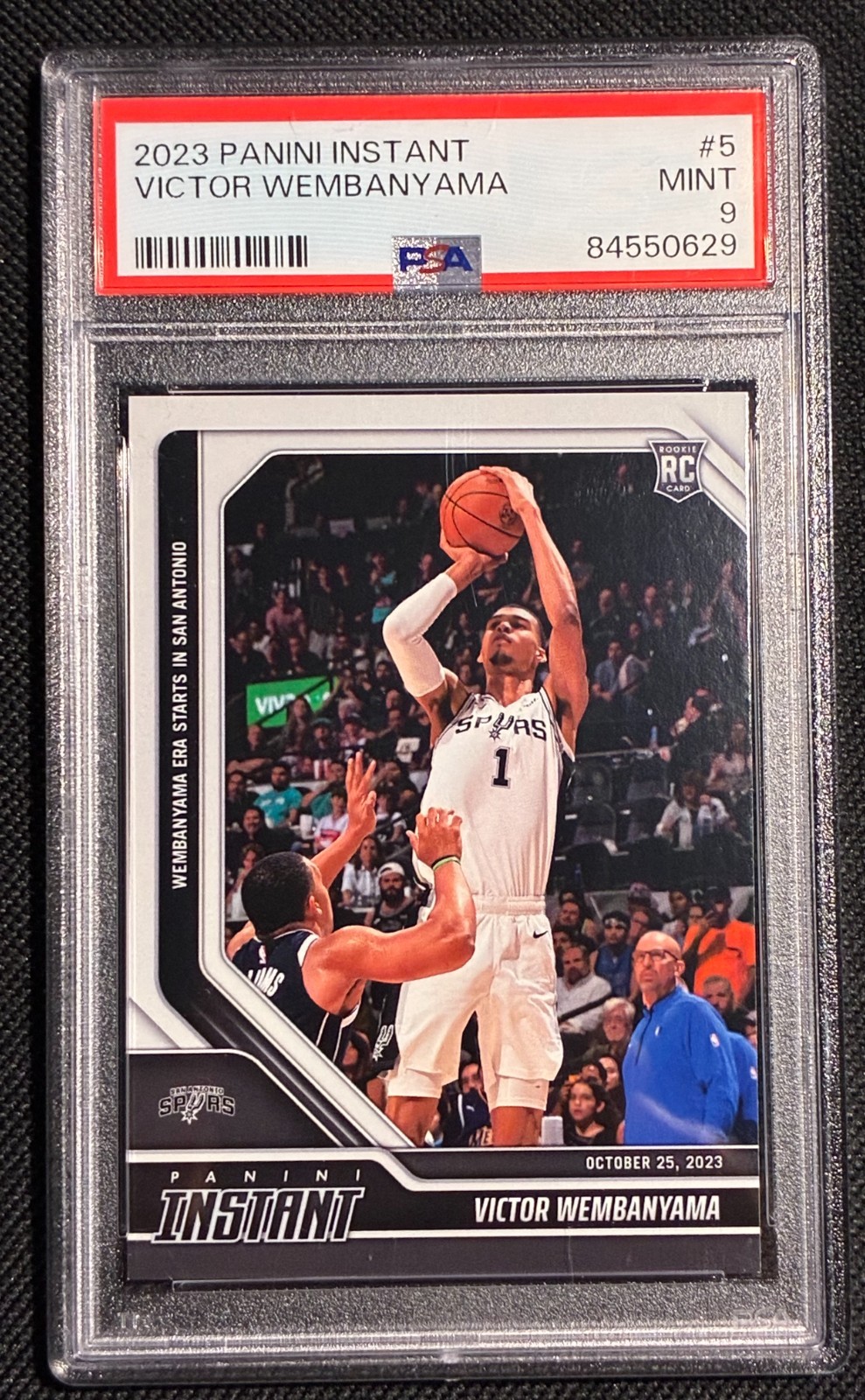 Victor Wembanyama 2023-24 Panini Instant #5 RC-ERA PR /44142 PSA 9 MINT