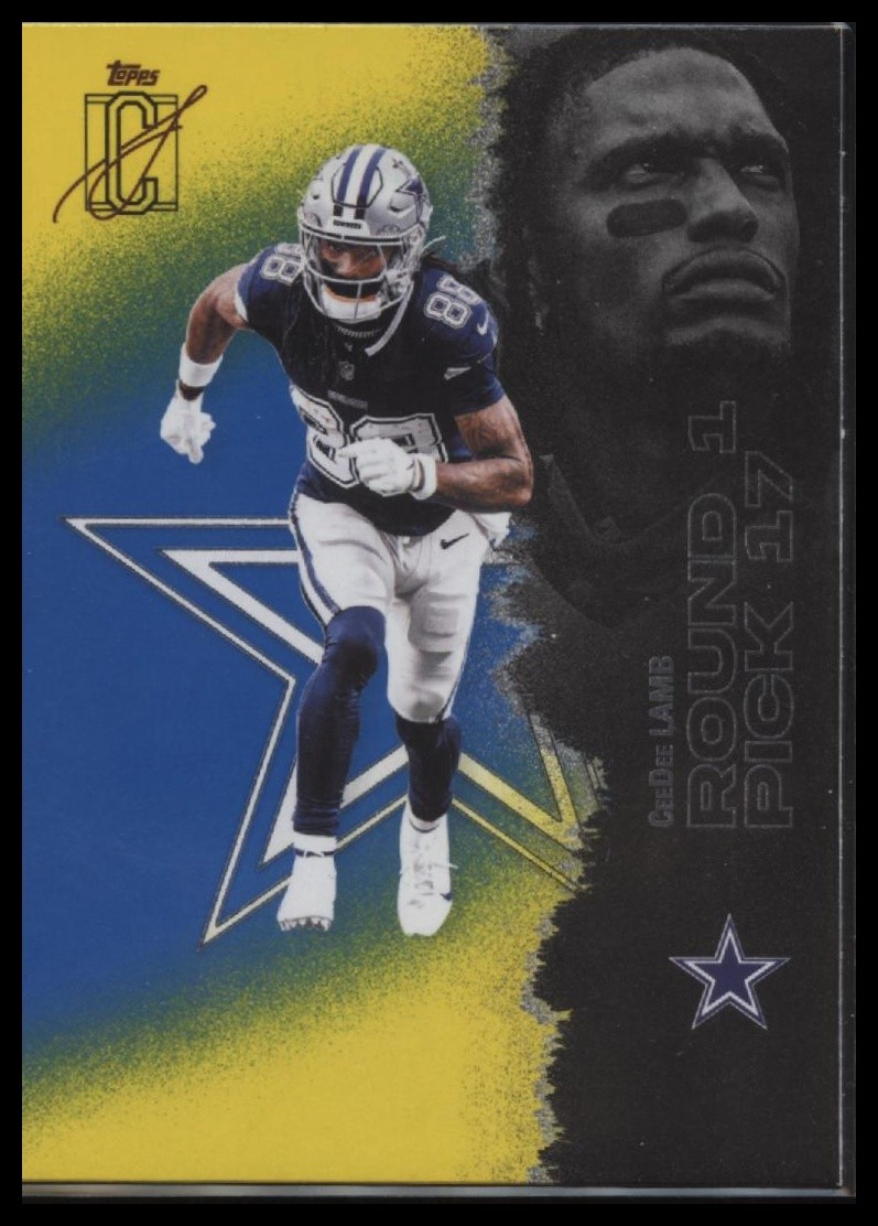 2025 Topps Signature Class #16 CeeDee Lamb Blue & Yellow