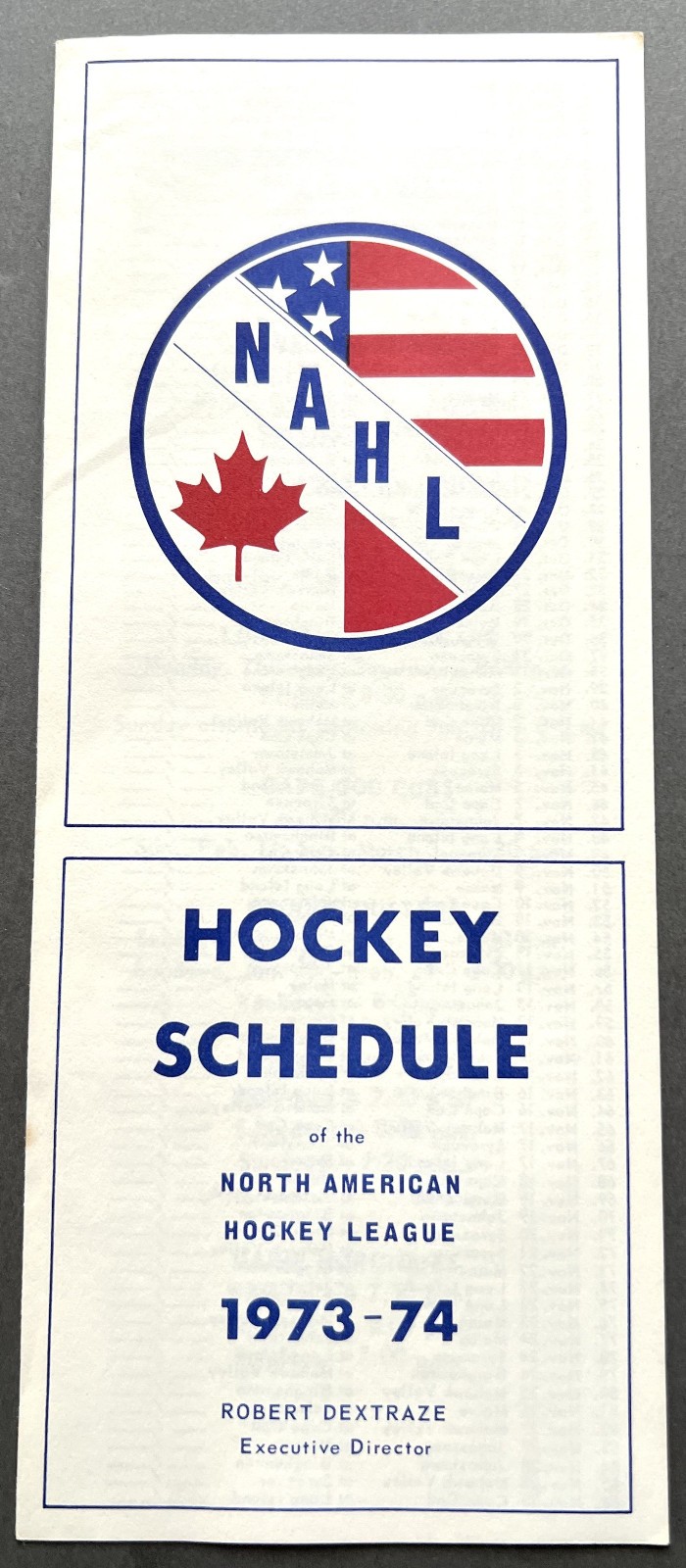 1973-74 North American Hockey League Schedule: First Season