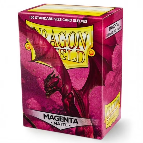 Dragon Shield Card Sleeves Magenta Matte 100ct Trading Card Protectors