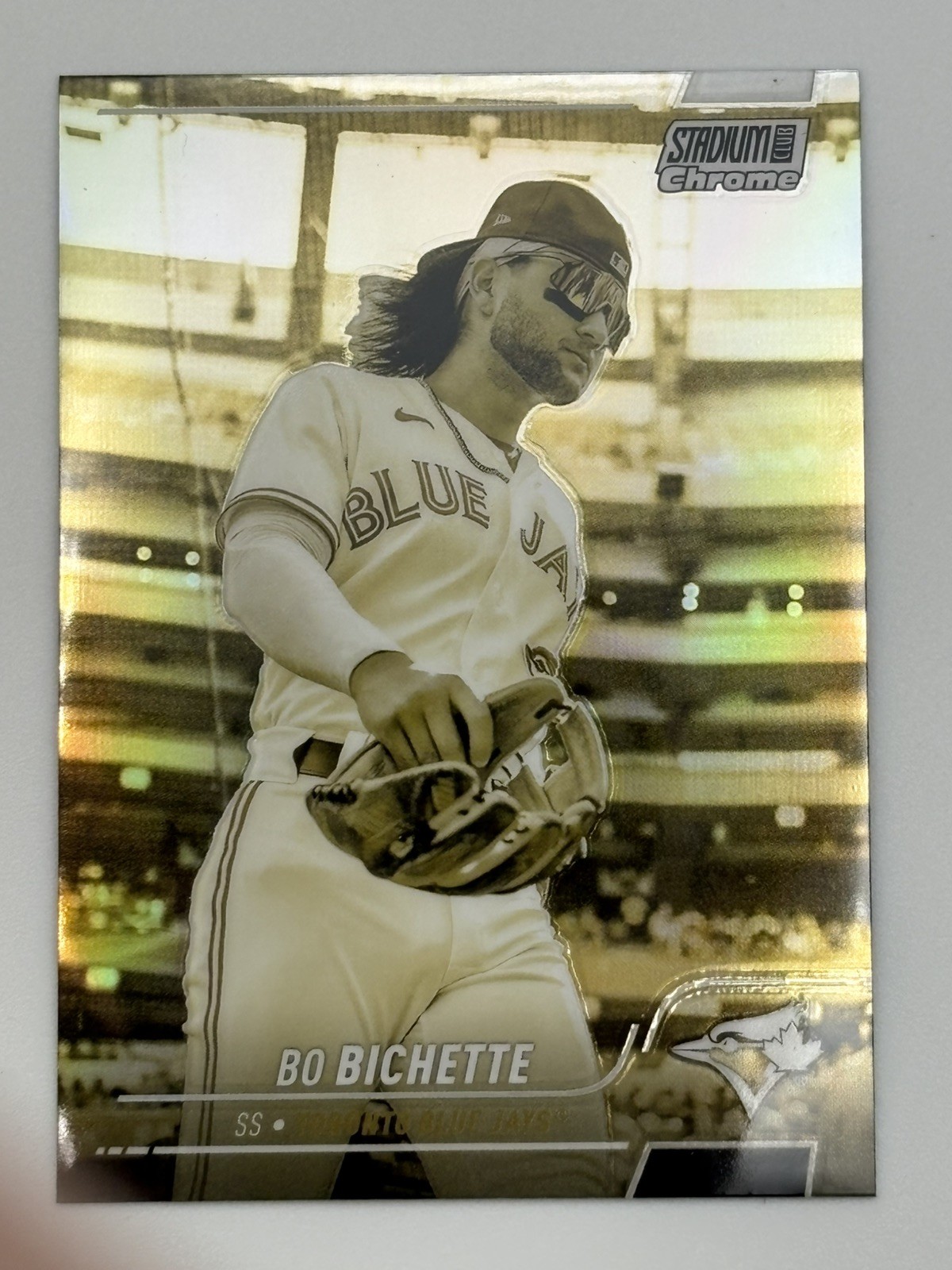 2022 TOPPS STADIUM CLUB #286 BO BICHETTE CHROME GOLD MINTED