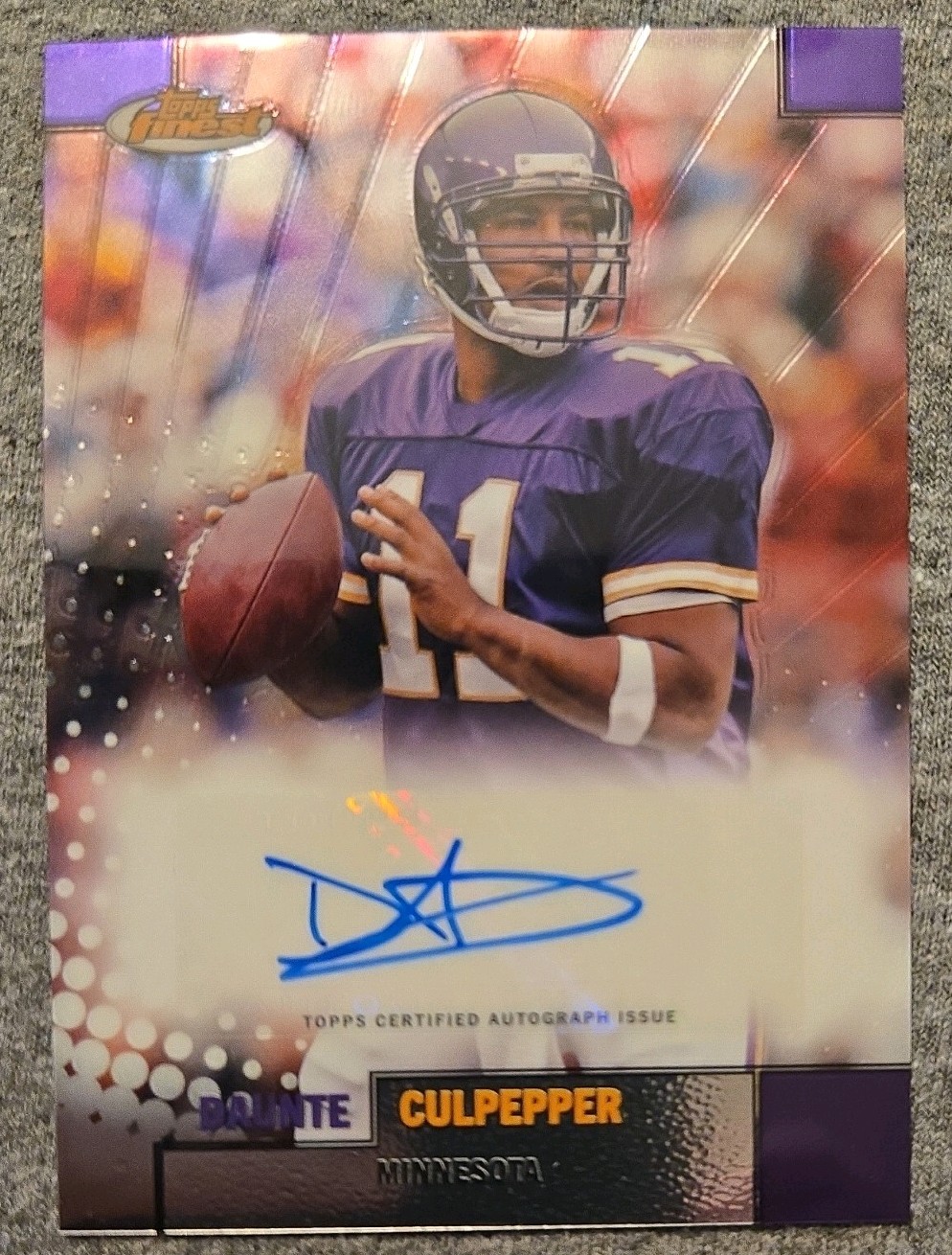 2024 Topps Finest – Flashback Autographs Daunte Culpepper #FBA-DC (AU)