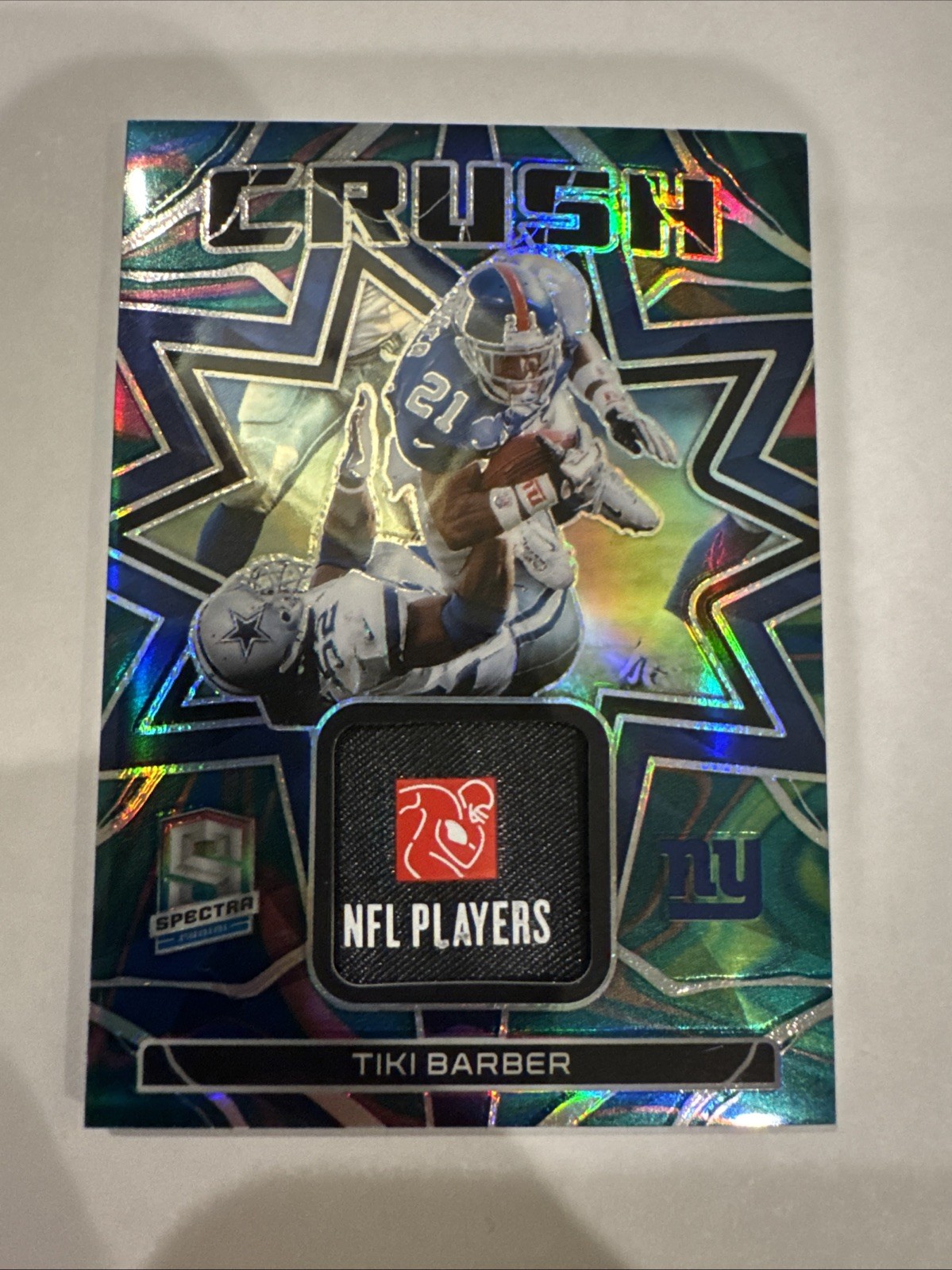 2023 Panini Spectra – Crush Tiki Barber Laundry Tag 3/4 #CRU-TBA RARE 🔥🔥🔥
