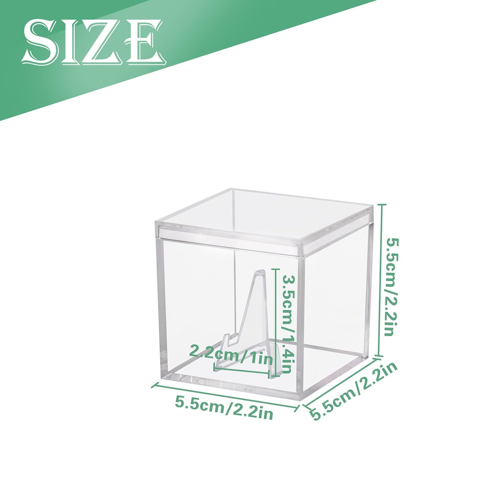 8 PCS Championship Ring Display Case Clear Plastic Transparent Holder 8 Pcs