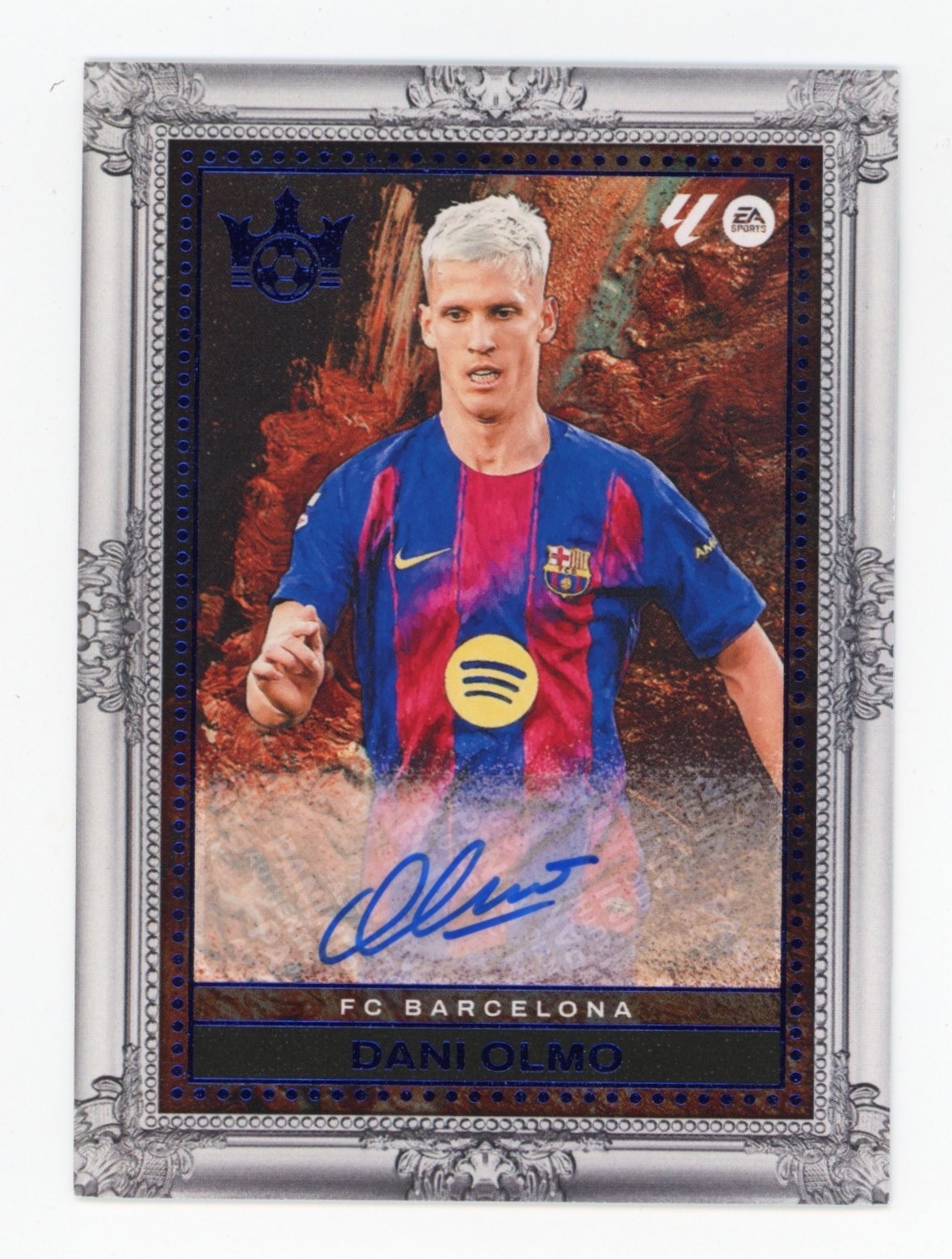 2026 Panini Pitch Kings DANI OLMO LEGACY PORTRAIT SIGNATURES Blue /7 Barcelona