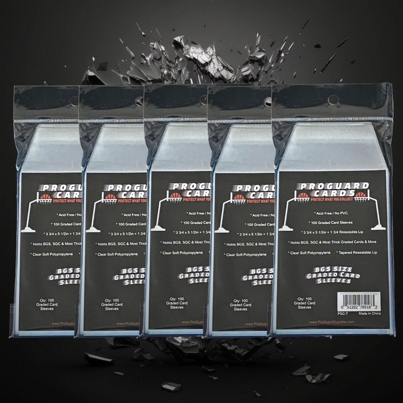 500 Graded Card Sleeves for BGS & SGC slabs & More 5pks Perfect fit for SGC