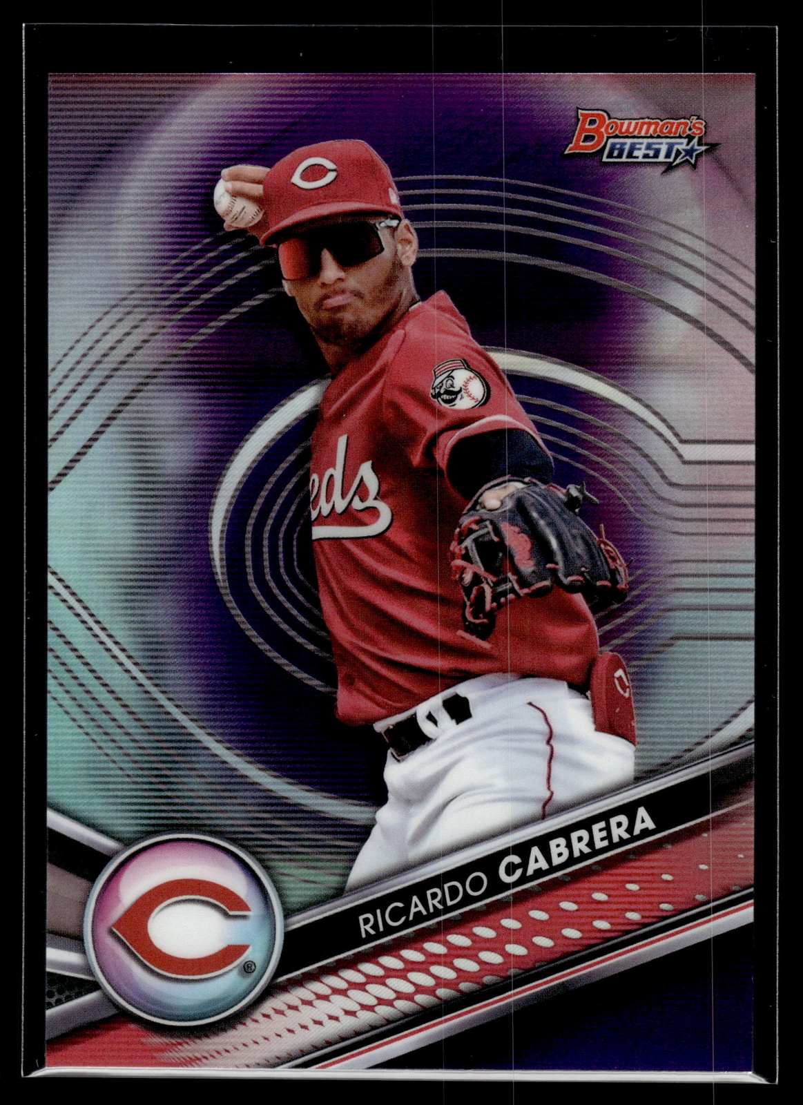 Ricardo Cabrera 2022 Bowman’s Best Purple Refractor Card /250 #TP-18