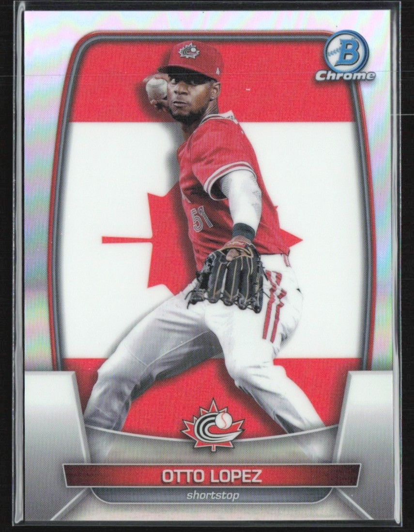 Otto Lopez 2023 Bowman Chrome WBC Flag Variations Refractor /499 #WBC-7 Canada