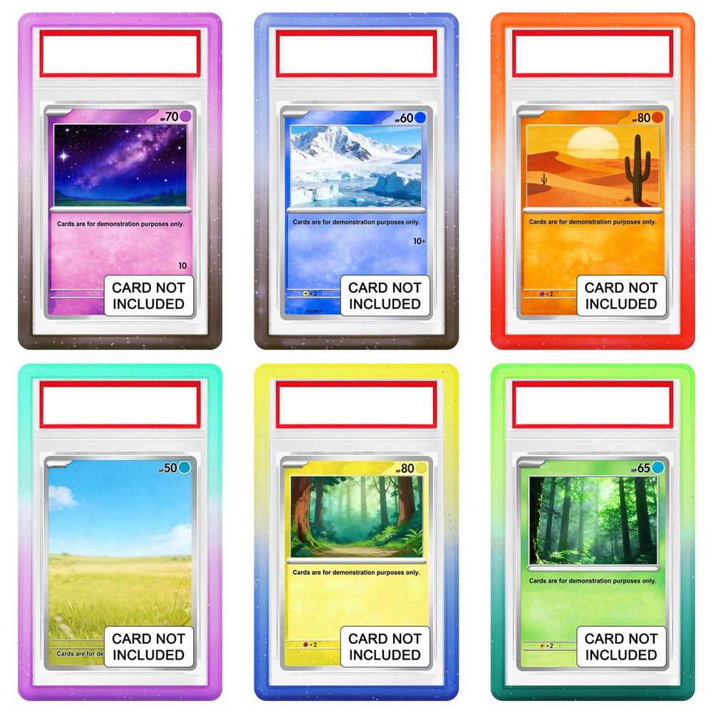 12 For PSA Graded Card Slab Bumper Guard Protector Skin TPU – Gradient Colors