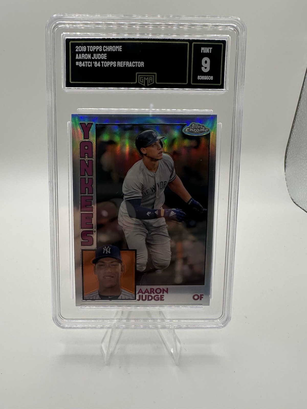 Topps Chrome 2019 1984 Topps Aaron Judge #84TC-1 Refractor Insert GMA 9