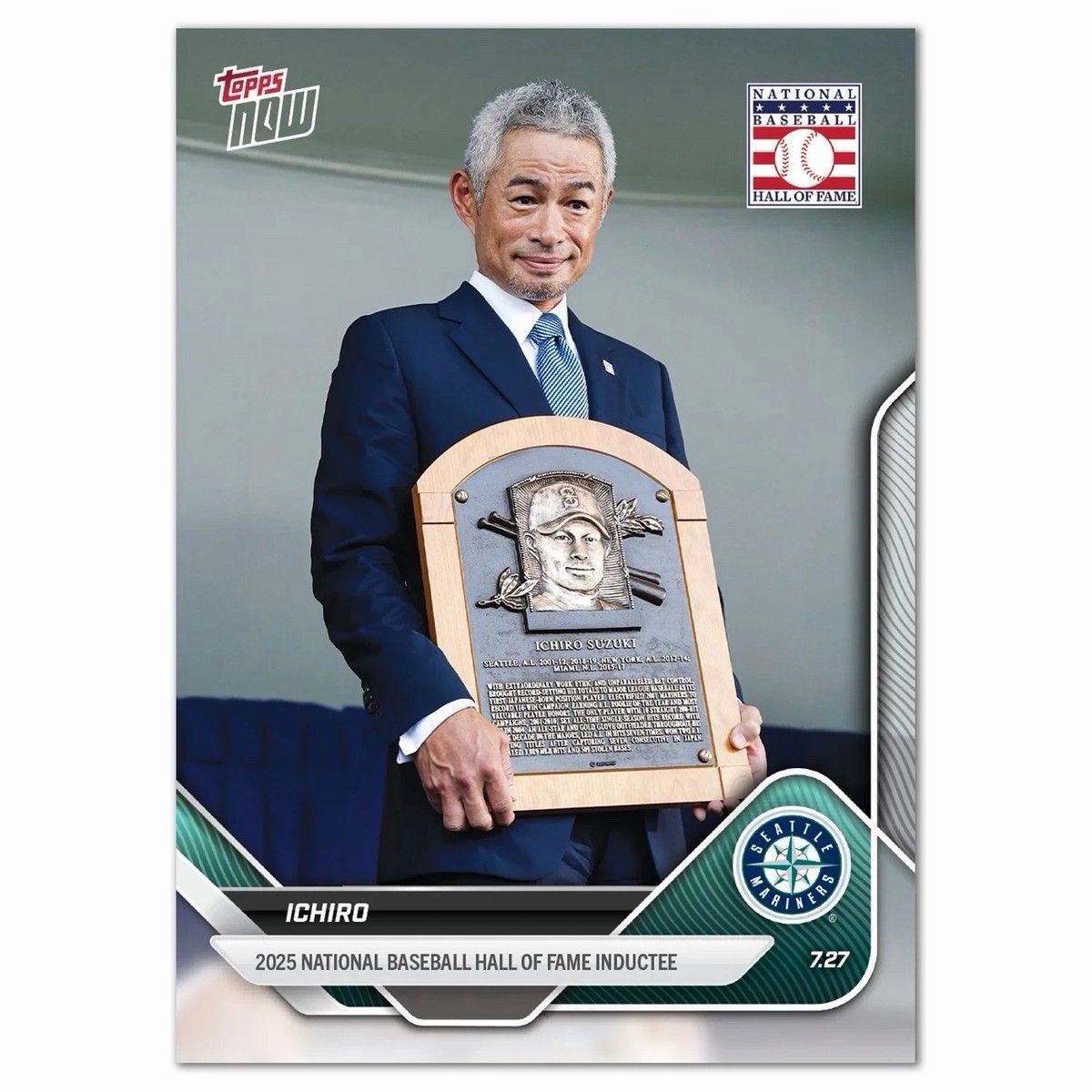 2025 Topps Now – Ichiro Suzuki #474 PR: /11993 Hall Of Fame Seattle Mariners