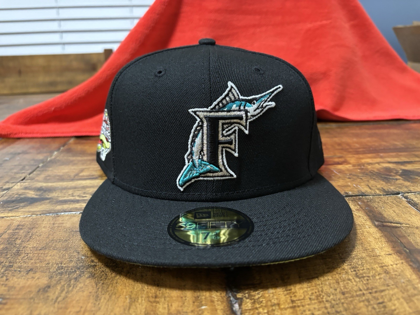 Hat Club Florida Marlins Blk New Era Fitted 7 3/4 Volt Yote City NOHO Exclusive