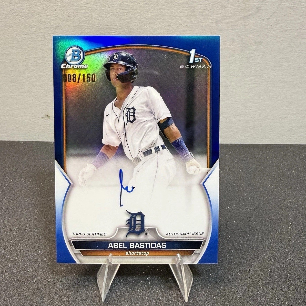 2023 Abel Bastidas Bowman Chrome 1st Blue Refractor Auto /150 #CPA-AB (H161)