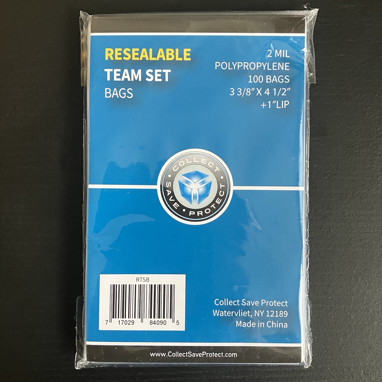 Team Bags 100ct Resealable Collect Save Protect