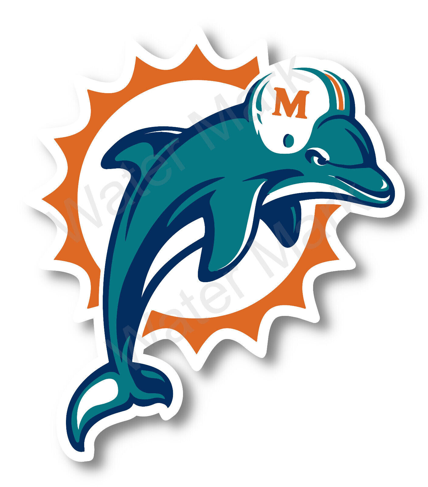 Miami Dolphins Retro 1997-2012 Vinyl Sticker Decal Car Windows football