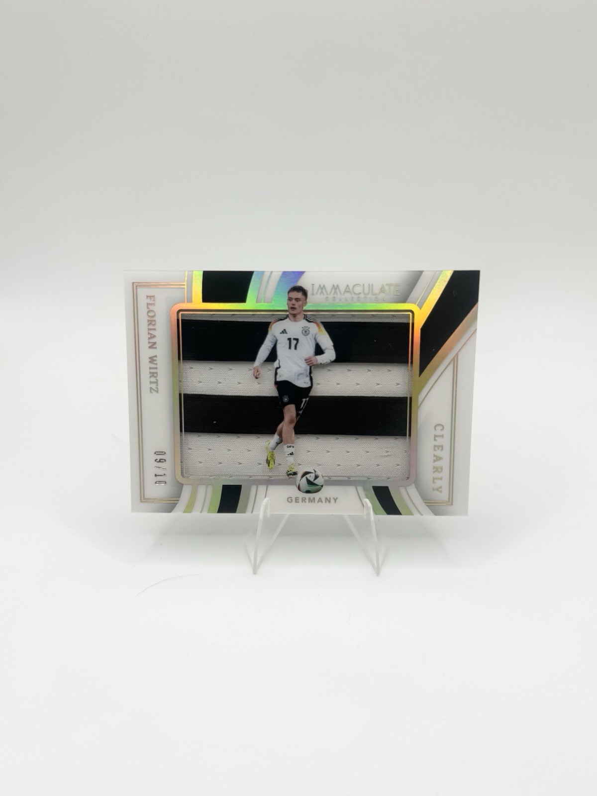 FLORIAN WIRTZ 2023-24 PANINI IMMACULATE SOCCER #CJ-FW CLEARLY JERSEY 09/10