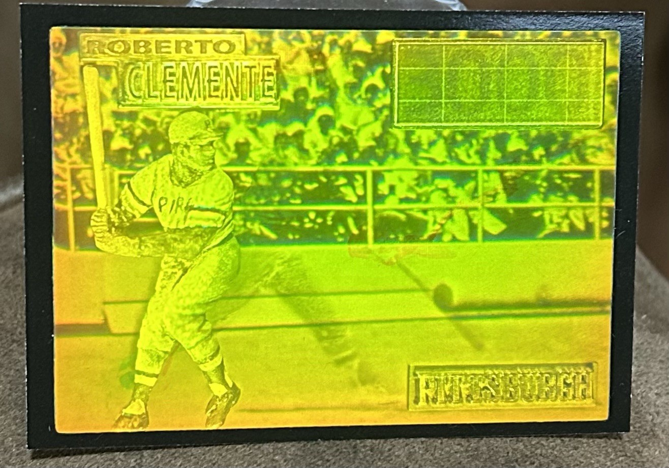 1994 WENDYS LIMITED EDITION ROBERTO CLEMENTE 3000TH HIT HOLOGRAM /90000