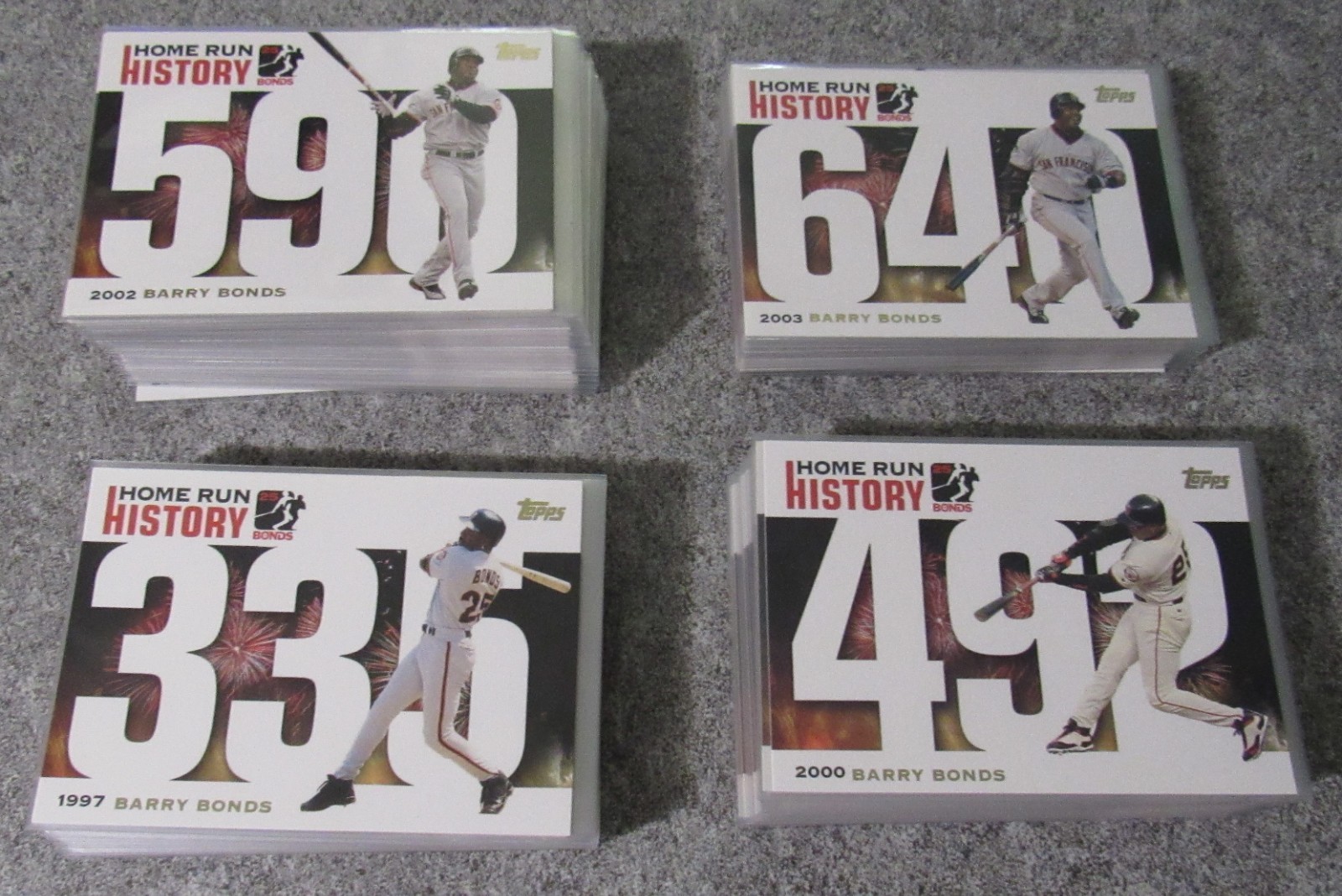 2005 Topps U & H Barry Bonds Home Run History 412 – 660 You Pick Free Shipping