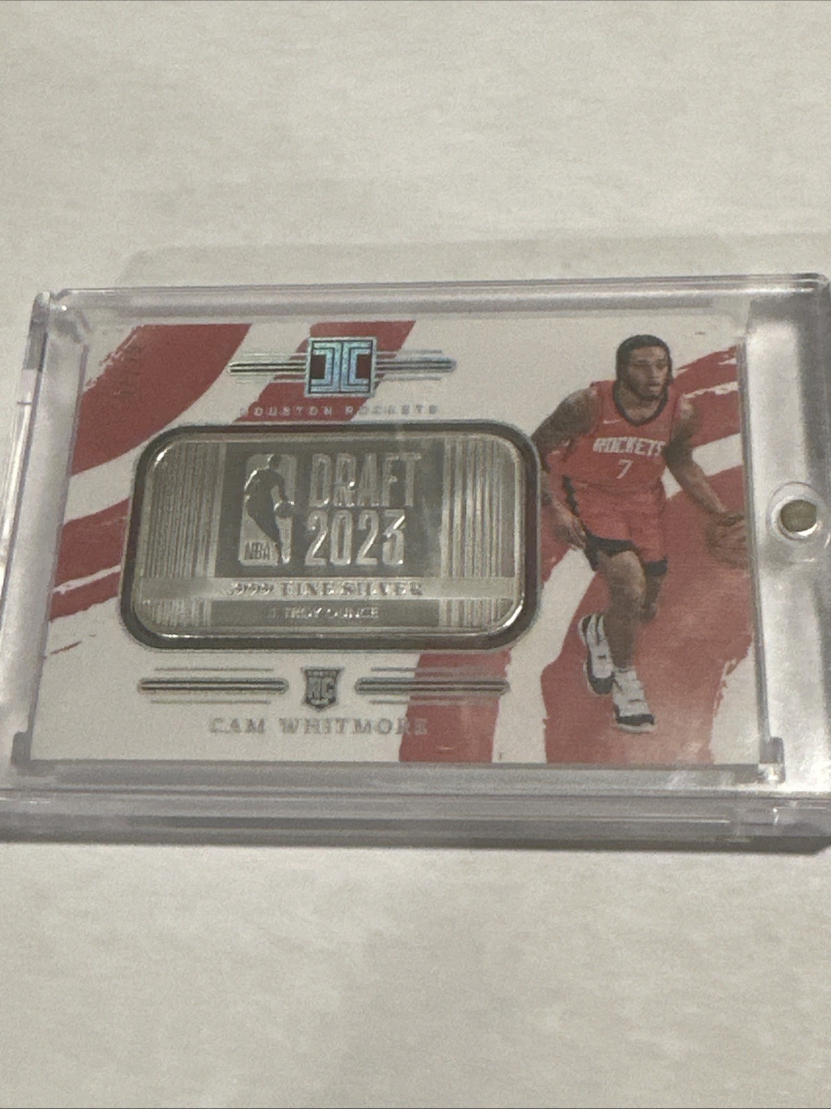 2023-24 Panini Impeccable Draft Logo Cam Whitmore RC ROOKIE SILVER TROY OZ 19/20