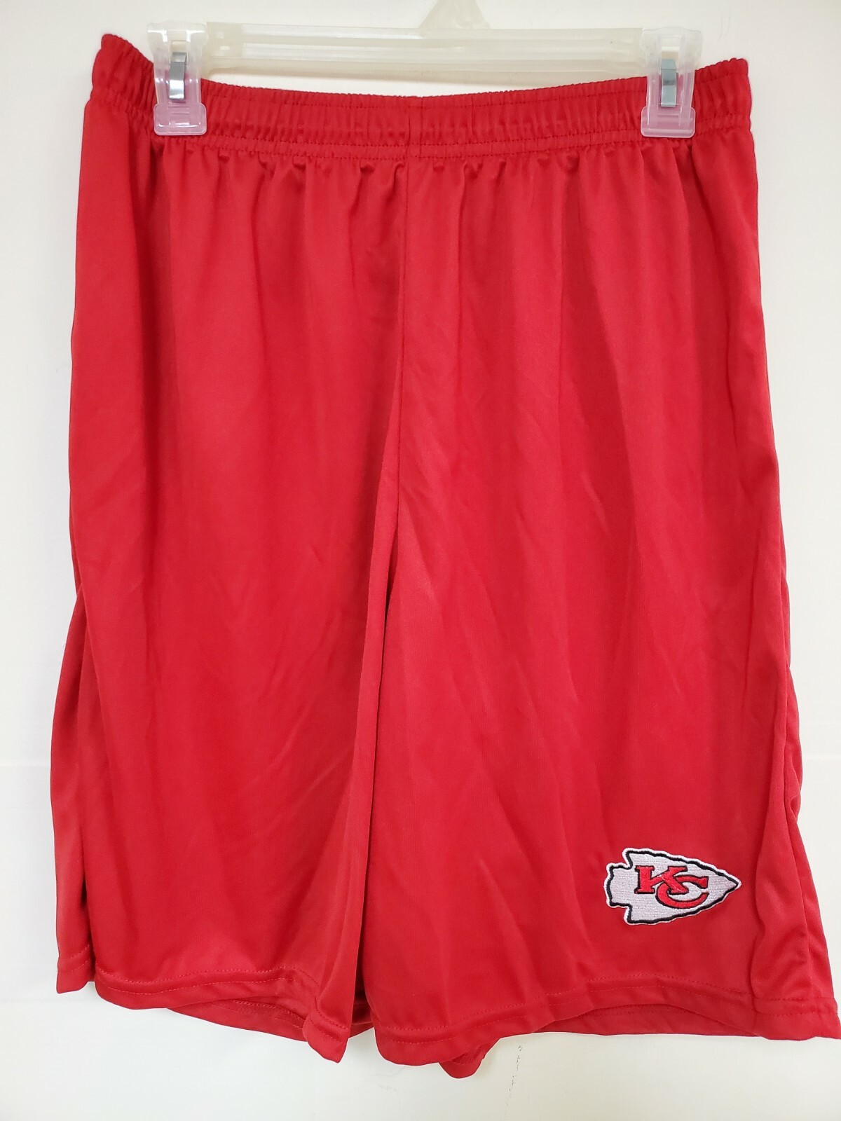 0724 Mens NFL KANSAS CITY CHIEFS Polyester Jersey SHORTS RED New