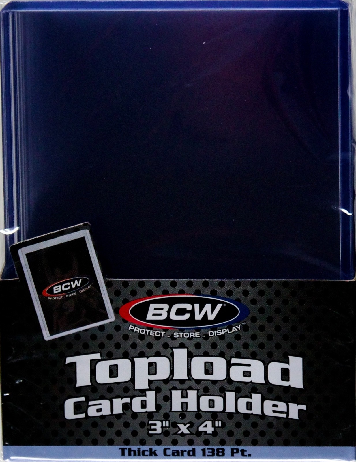 BCW 138 PT Thick Card Topload Holder 10 Count Pack for Relic Patch Jersey Cards
