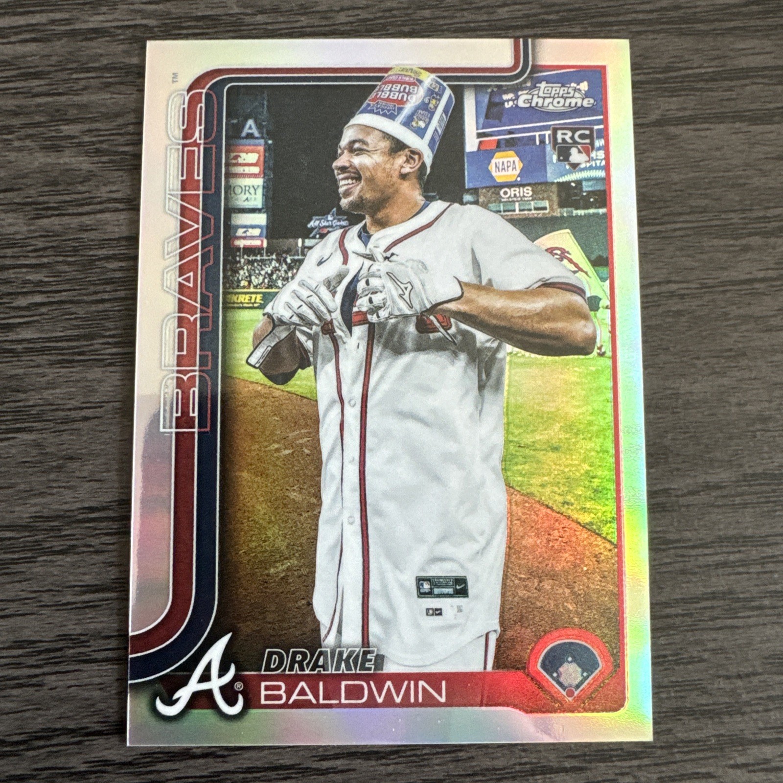 2025 Topps Chrome Drake Baldwin RC Image Variation Refractor Rookie ROTY BRAVES