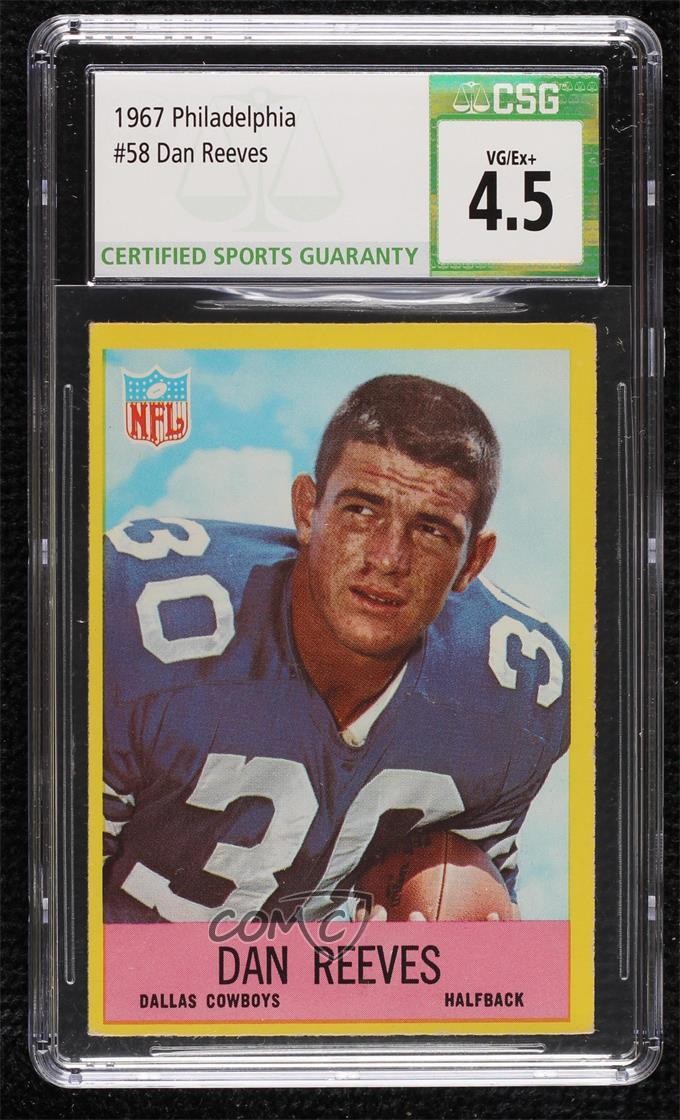1967 Philadelphia Dan Reeves #58 Rookie RC 1d07