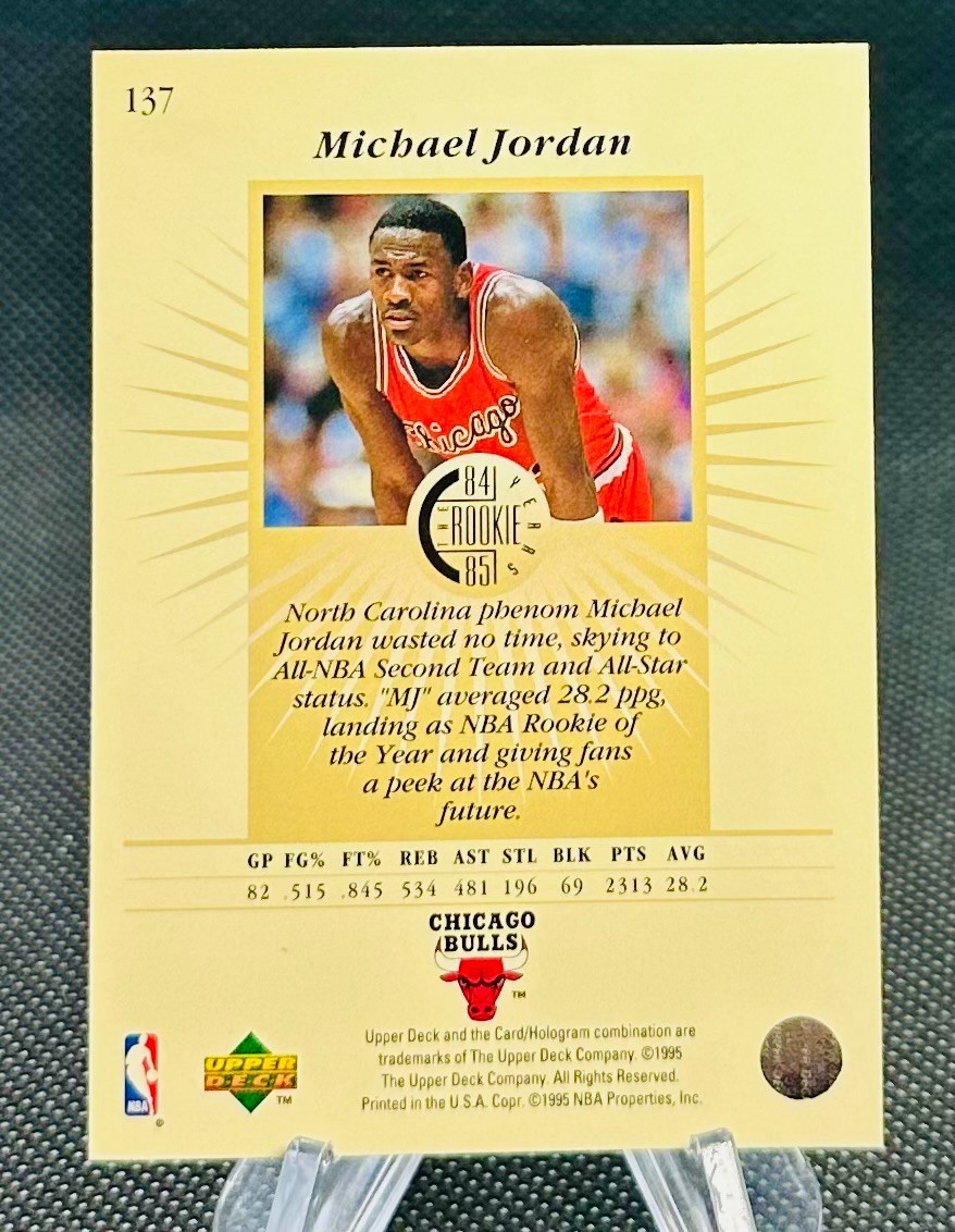 1995-96 Upper Deck UD The Rookie Years Electric Court Michael Jordan Bulls #137