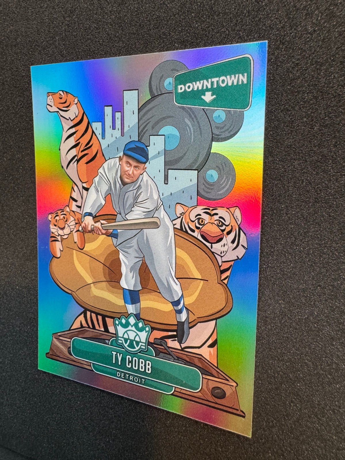 2022 Panini Diamond Kings Downtown Ty Cobb Detroit Tigers Insert Rare Case Hit