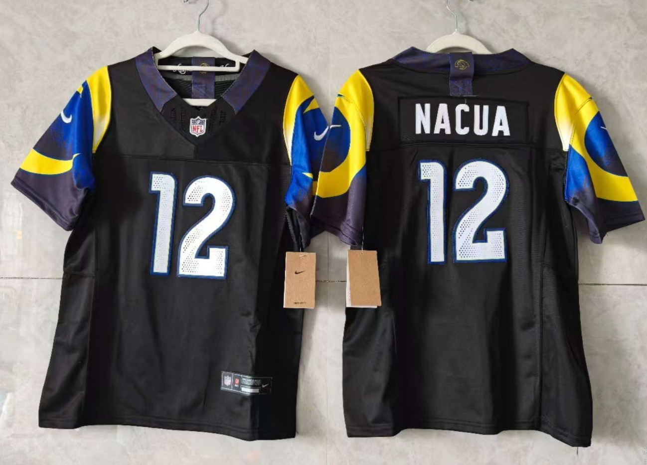 Youth Boy’s Puka Nacua #12 Rams FUSE Rivalries Black Stitched Jersey 2 Colors