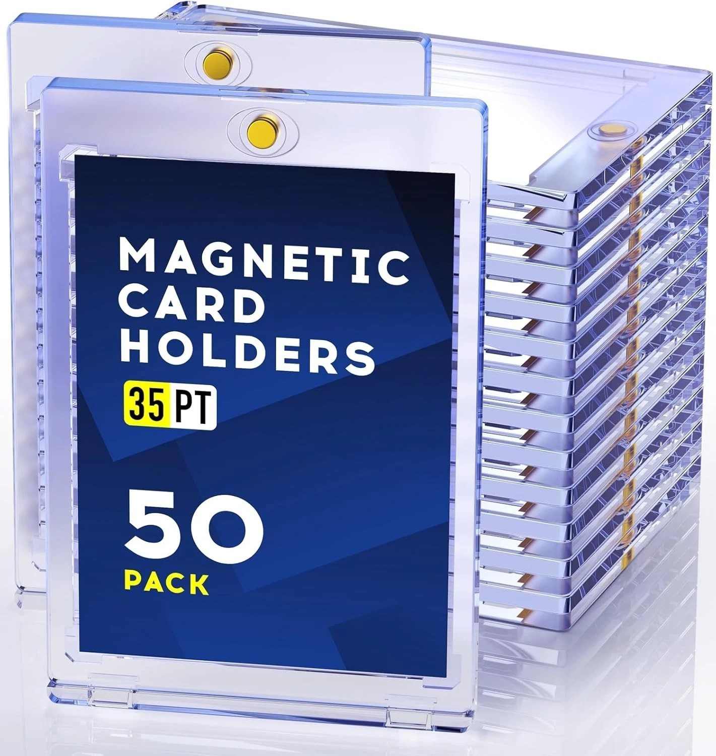 Durable Magnetic Card Holders – 50ct UV Protectors for Trading Card Display
