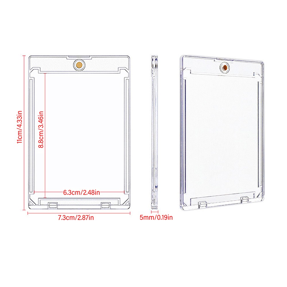 1-30X Magnetic Ultrathin Trading Card Holder for 35PT-180PT Hard Case Protector