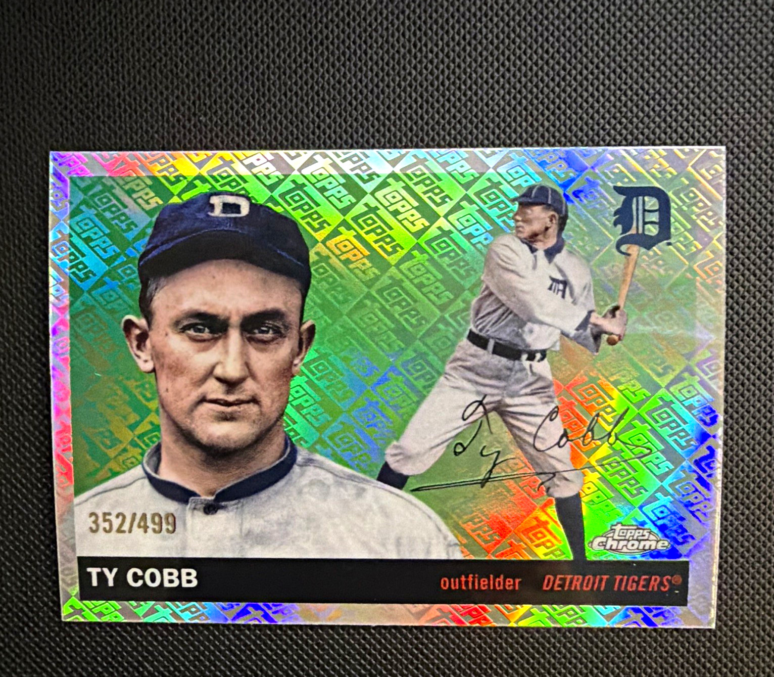 Topps Chrome Platinum 2025 Ty Cobb Detroit Tigers Refractor /499 #492