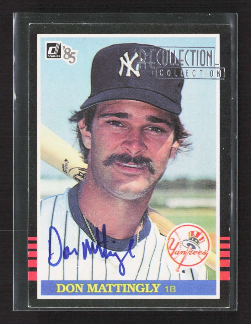 2003 Donruss Don Mattingly #295 Recollection Auto 1/1 Yankees TV7284