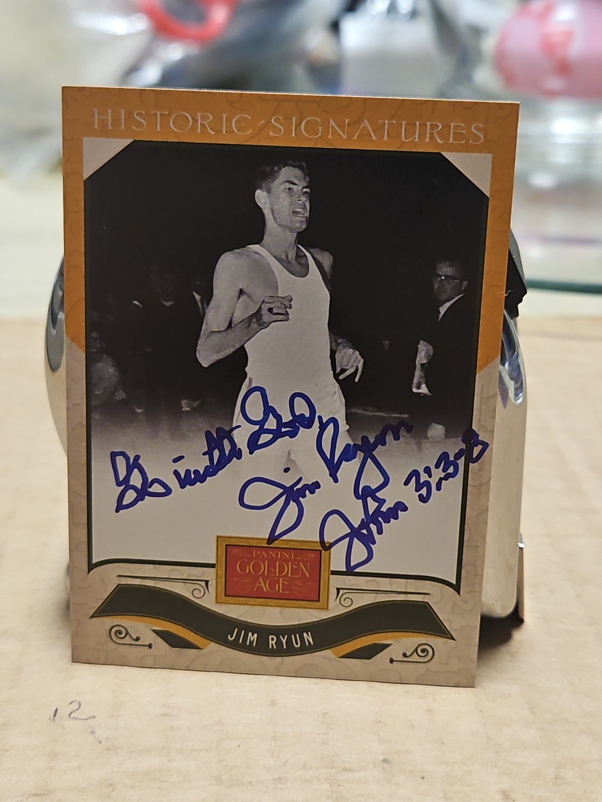 2012 Panini Golden Age – Historic Signatures Jim Ryun #JR Autograph Track
