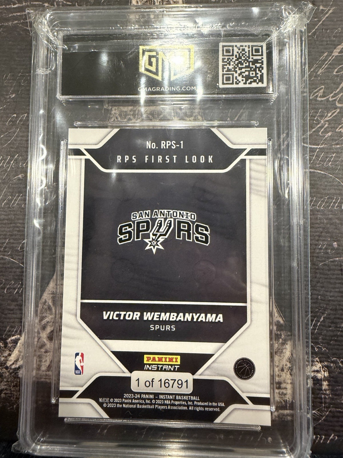 2023-24 Panini Instant – Rps First Look Victor Wembanyama #RPS-1 /16791 (RC)
