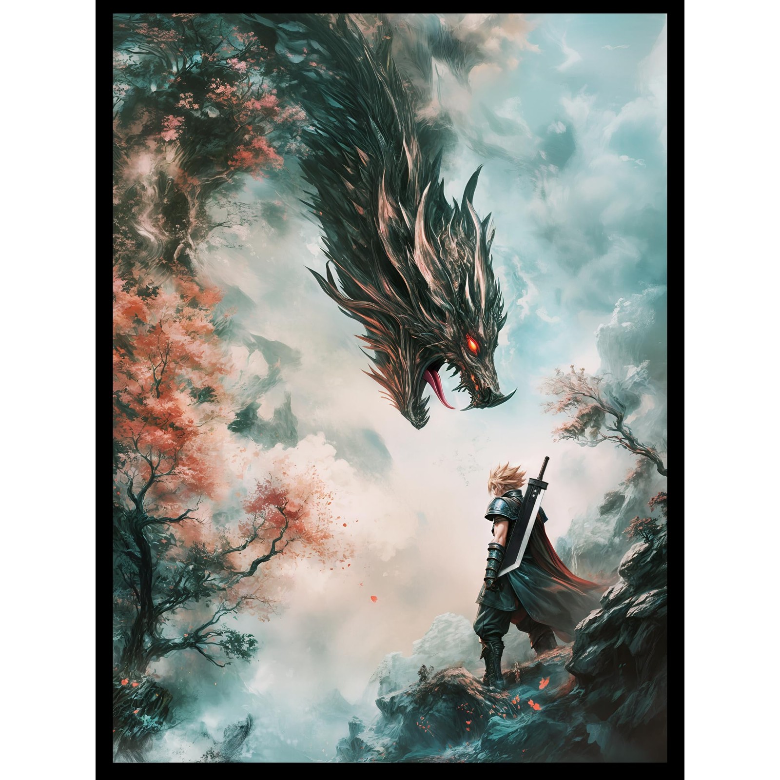 (Fantasy Dragon) – 100ct Textured Matte TCG/MTG Card Art Sleeves (Regular)