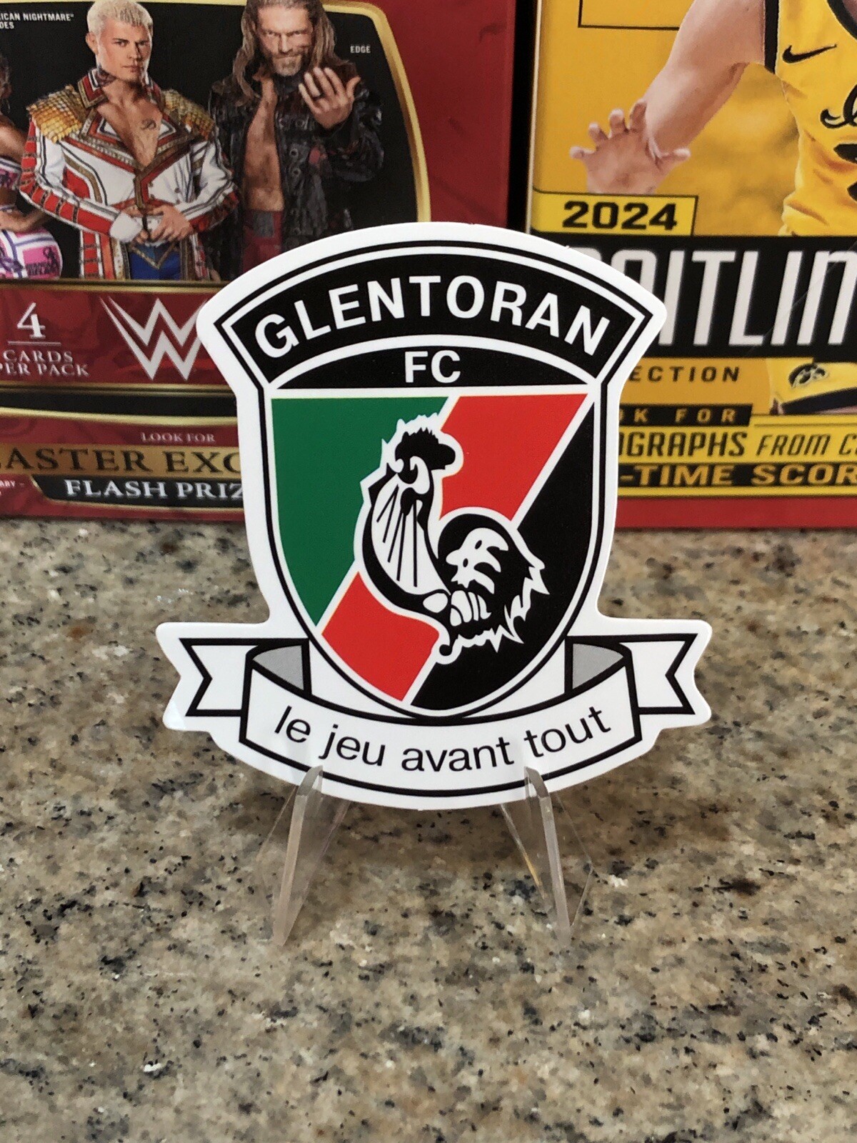 Glentoran F.C. Soccer Logo 2.5in Premium Decal Sticker Ireland