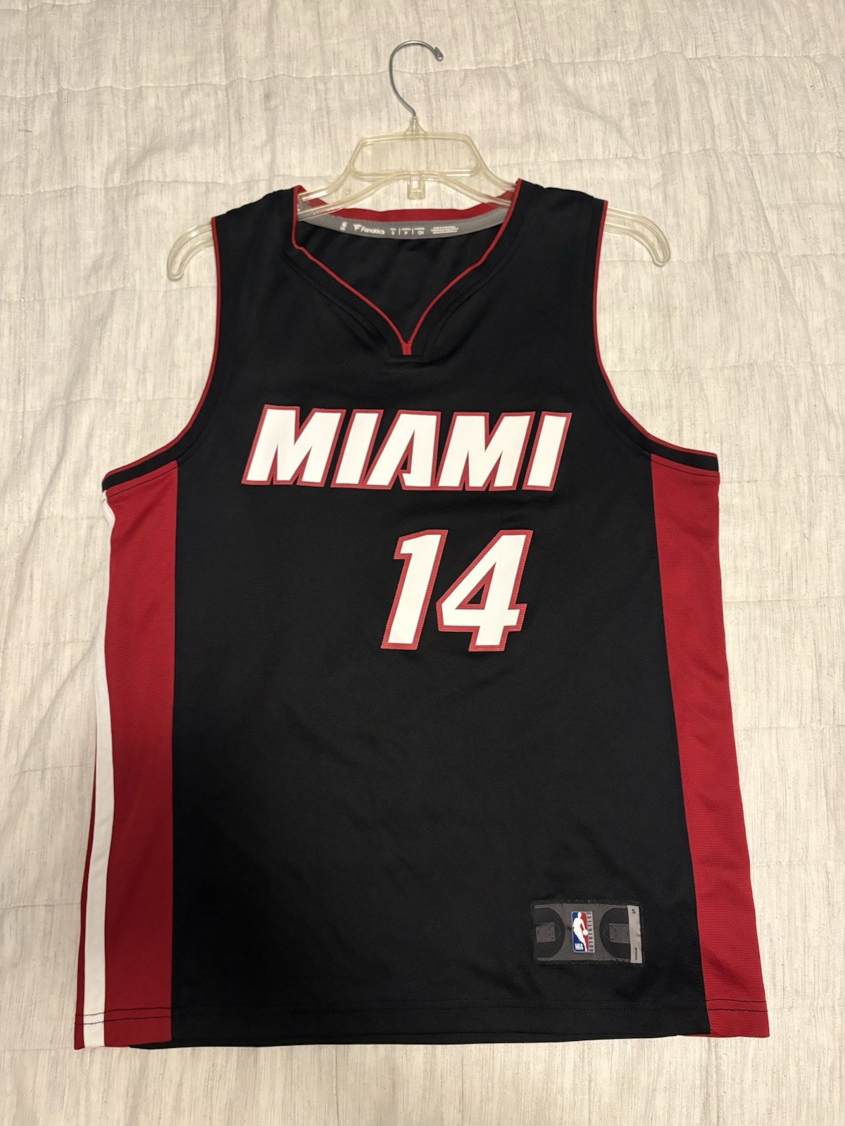 Miami Heat Jersey Mens Small Black Red NBA Basketball Tyler Herro 14 Fanatics
