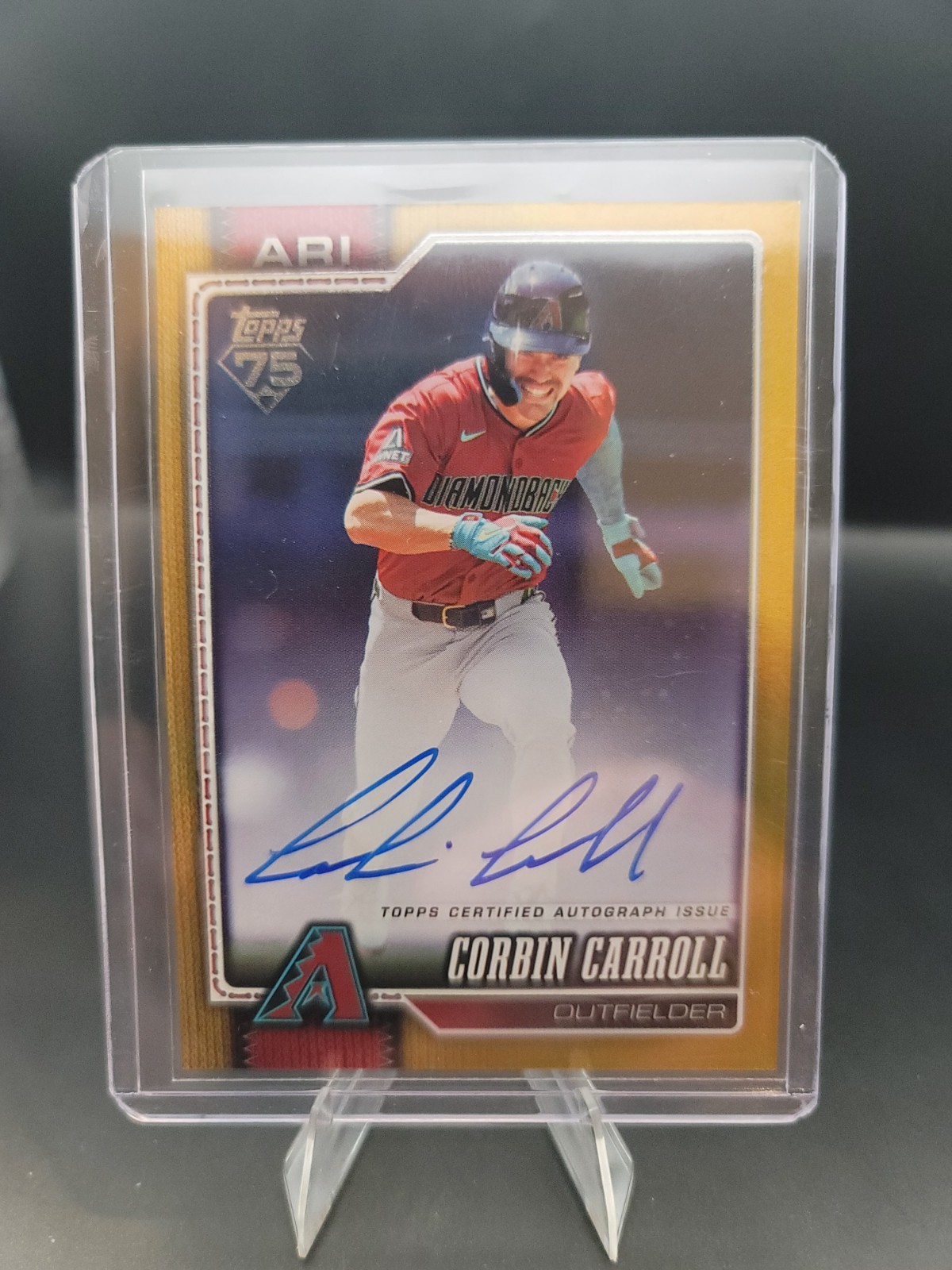 2026 Topps flagship real one autograph gold foil /50 corbin carrol Diamondbacks