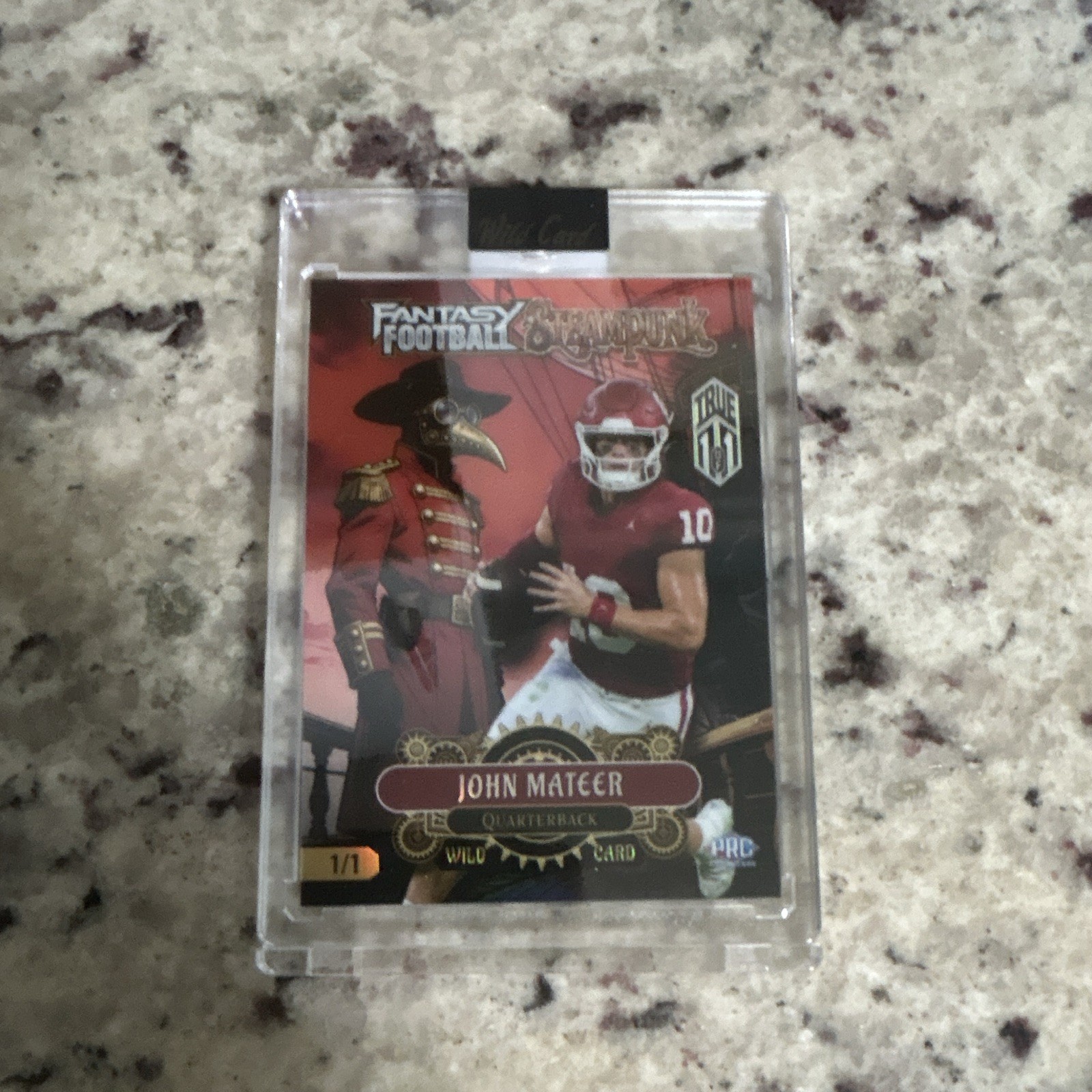 2026 Wild Card Fantasy Football Steampunk Plague Dr. John Mateer RC AU 1/1 PF