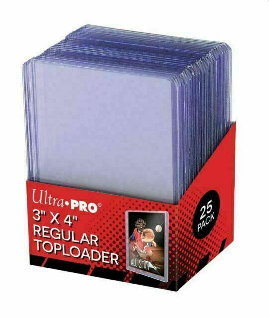 25 Ultra Pro Regular 3×4 Toploaders Top Loaders Card Protection Hard Sleeve