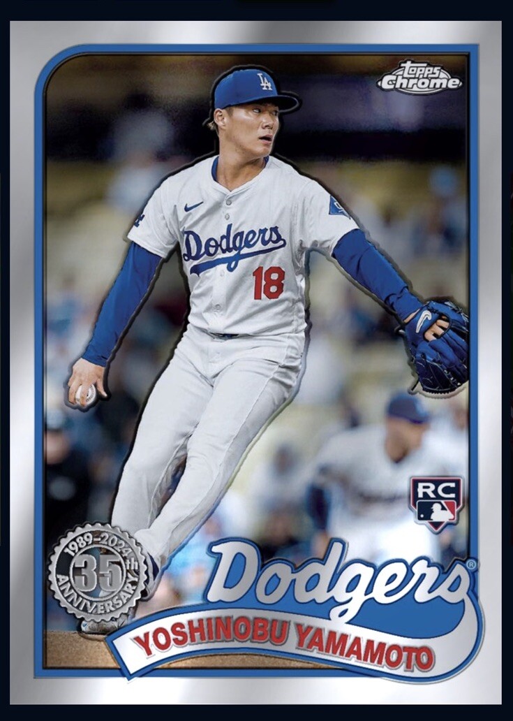 2024 TOPPS Chrome Update 1989 Rookie-YOSHINOBU YAMAMOTO (TOPPS Bunt Digital Card