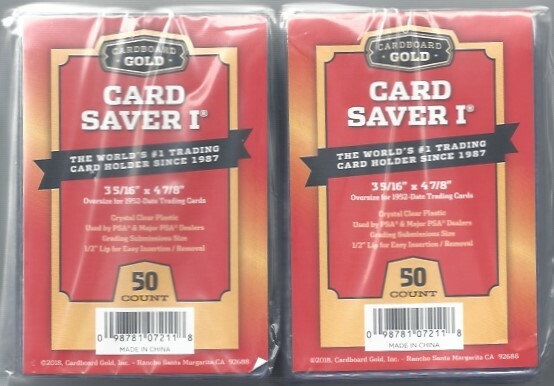 100 – Cardboard Gold Card Saver 1 – 2 Packs of Holders – Use for PSA Submissions