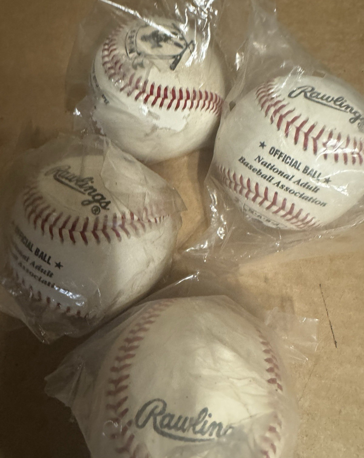 (4)-RAWLINGS NAB*A National Adult Baseball Association Collectible Baseballs
