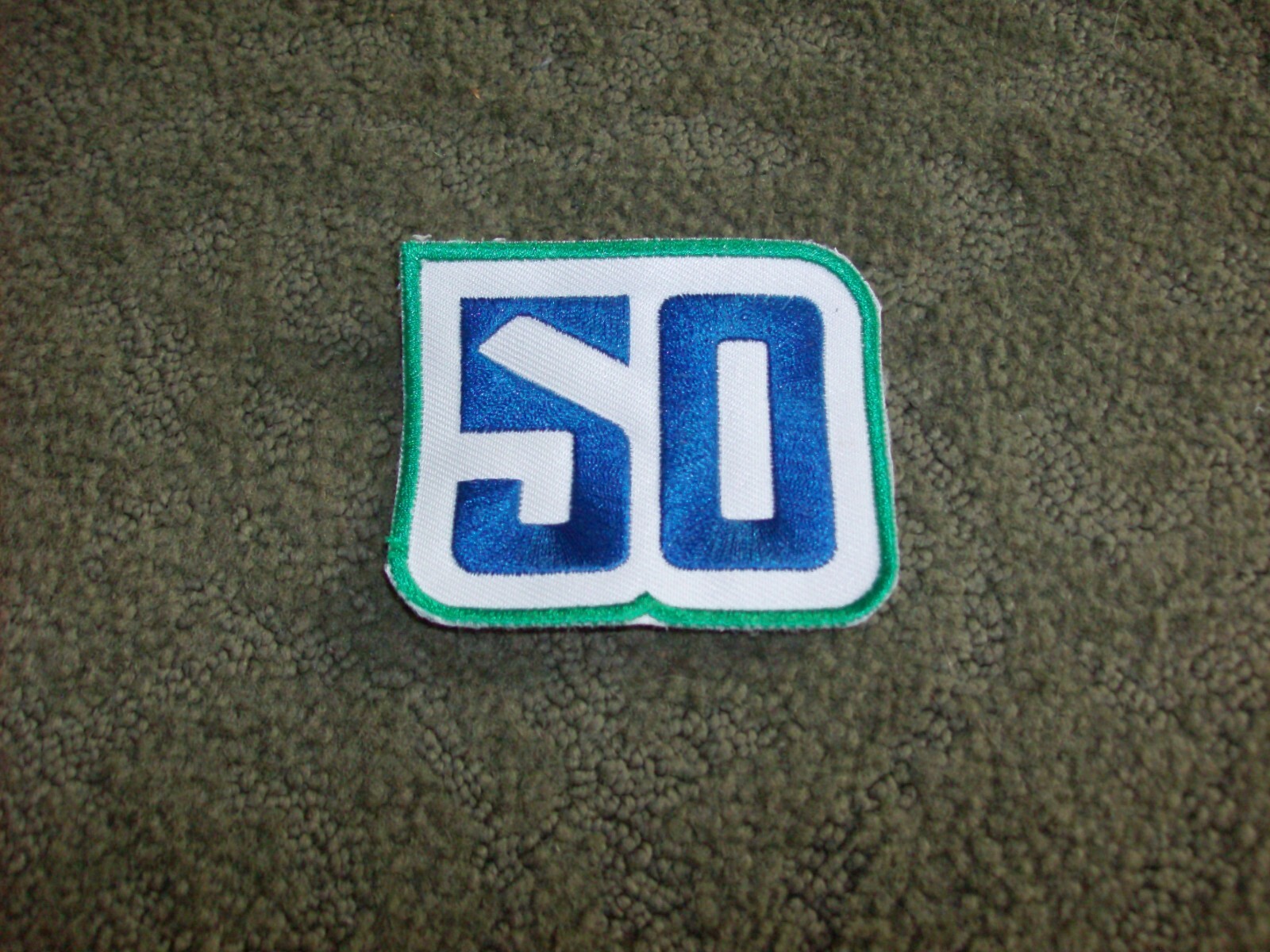 Free Ship, Vancouver Canucks 50th Anniversary patch, authentic NHL,3 inches by 3
